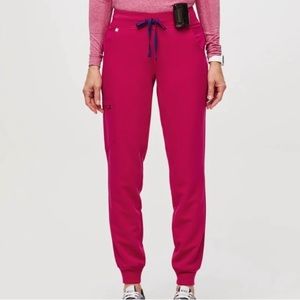 🌸NWT🌸FIGS🌸Zamora Jogger Scrub Pants🌸Bright/Barbie Core Pink🌸MED TALL🌸